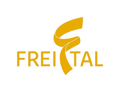 Offizielles Logo der Stadt Freital mit stilisiertem F-Element als Symbolbild für Neuigkeiten aus Freital